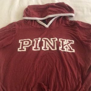 Crop top short sleeve hoodie